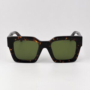 Off-White JACKSON Women Sunglasses Havana Square Frame Green| Model OERI13I 6055